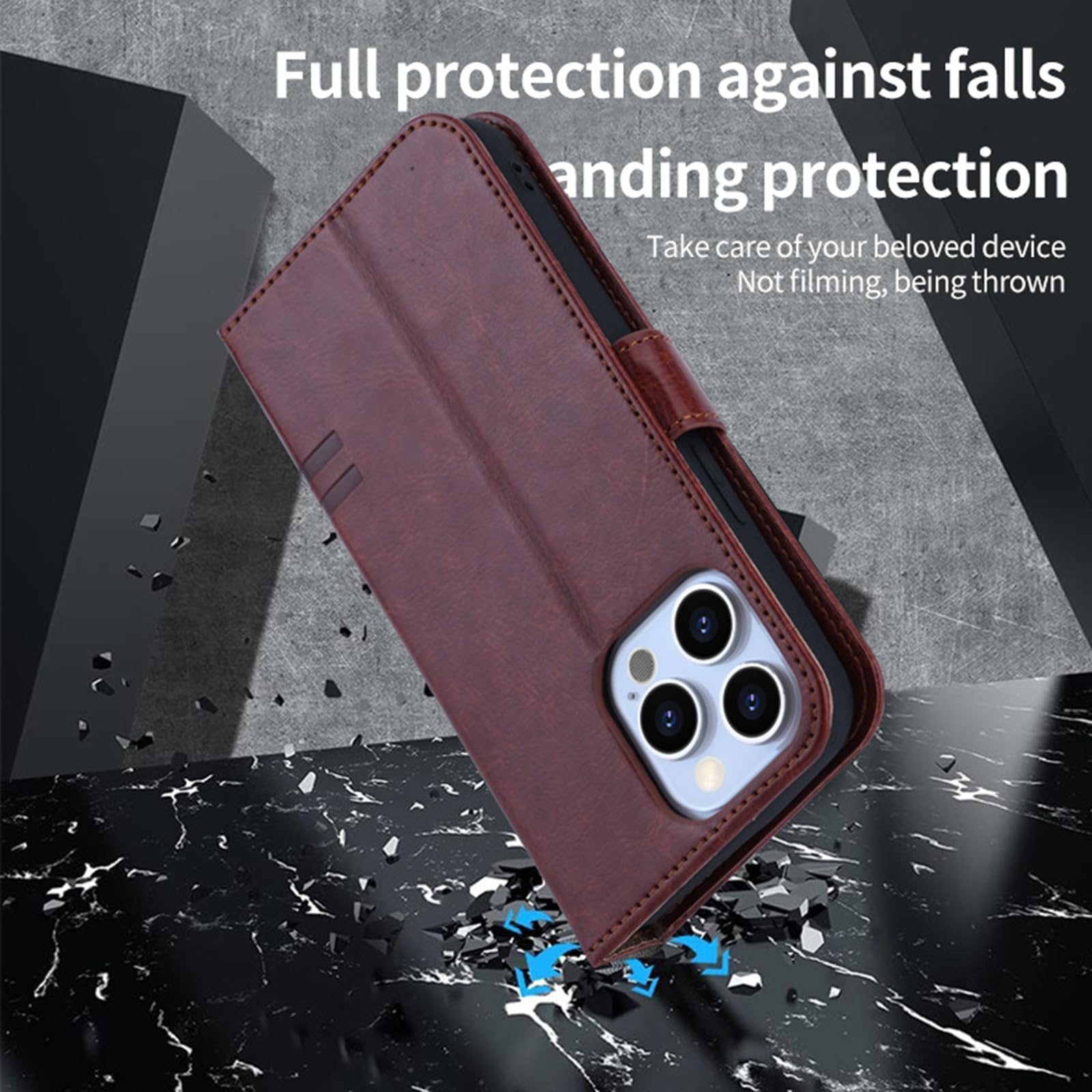 Skórzane etui na iPhone'a 16/16 Pro/16 Plus/16 Pro Max, portfel w minimalistycznym stylu, magnetyczne etui z klapką, etui na telefon komórkowy, 16, czerwone