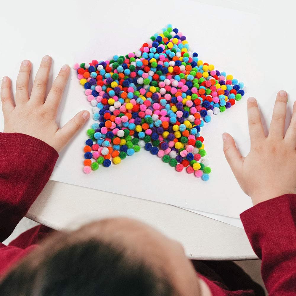 1500pcs 1cm Craft Pom Poms
