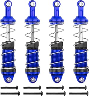 Vgoohobby Full Metal Shock Absorber Damper Compatible with MN Model MN128 MN86 MN86K MN86KS G500 1/12 RC Crawler Car (Blue)