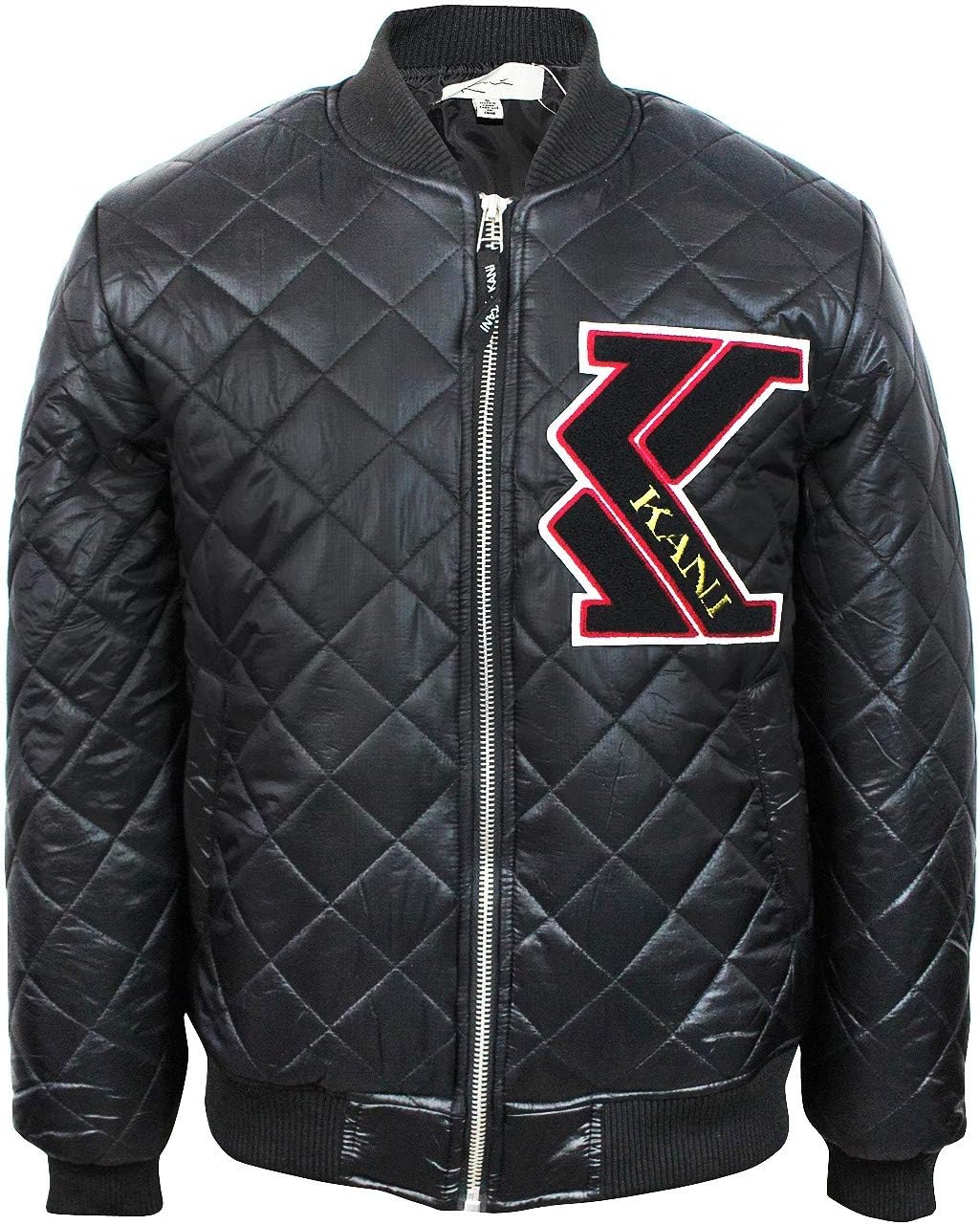 Karl Kani Men's Quilted Insulated Zip up Jacket KK1709 Black