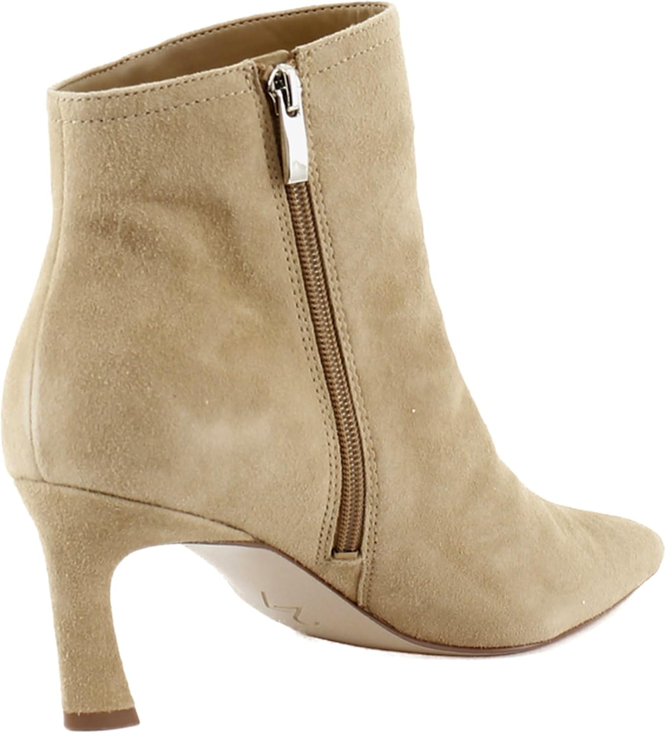 27 EDIT Womens Leather Pointed Toe Booties Tan 12 Medium (B,M) - Image 5