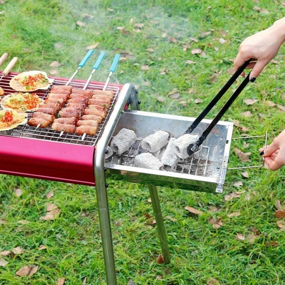 Barbecue Charcoal Grill Stainless Steel Portable BBQ Grill for Outdoor Cooking Camping Picnics(Black)