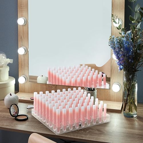 Miniatura 5 de Mumufy Soporte para lápiz labial, organizador de acrílico transparente, organizador de brillo de labios, estuche de exhibición de cosméticos de