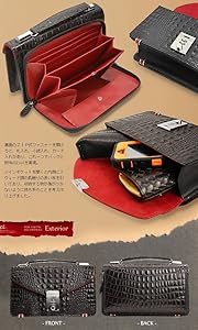 Amazon | [RED SMITH]牛革・クロコダイル型押し・セカンドバッグ・2in1 