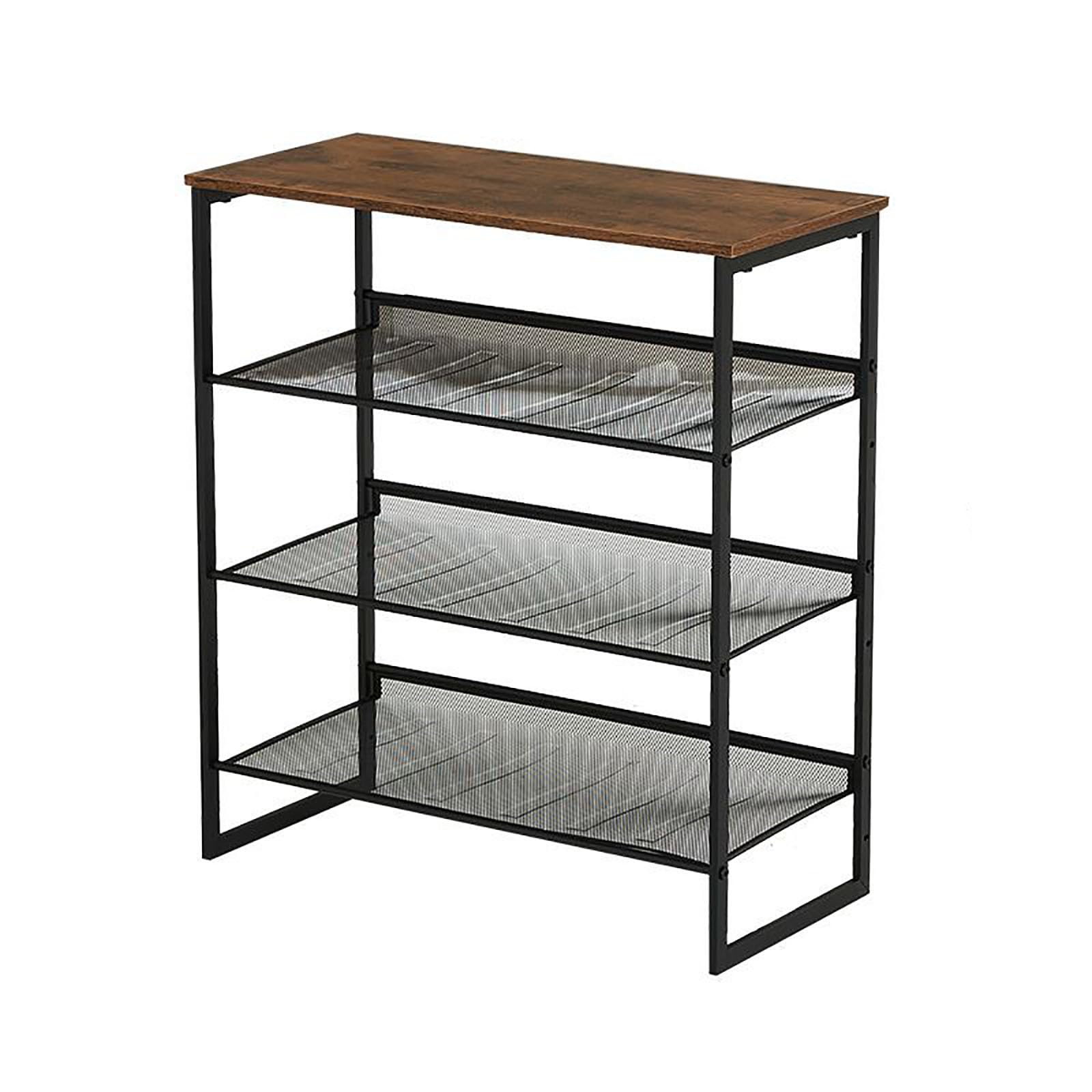Étagère à chaussures avec banc d'entrée et rangement en maille