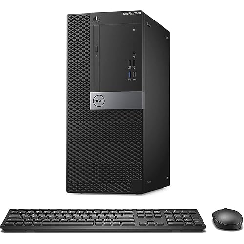 Dell 7050 Mini Tower Desktop Intel i7-7700 UP to 4.20GHz 32GB DDR4 New 1TB NVMe SSD + 2TB HDD USB Wi-Fi BT Wireless Keyboard and Mouse Win 11 Pro (Renewed)