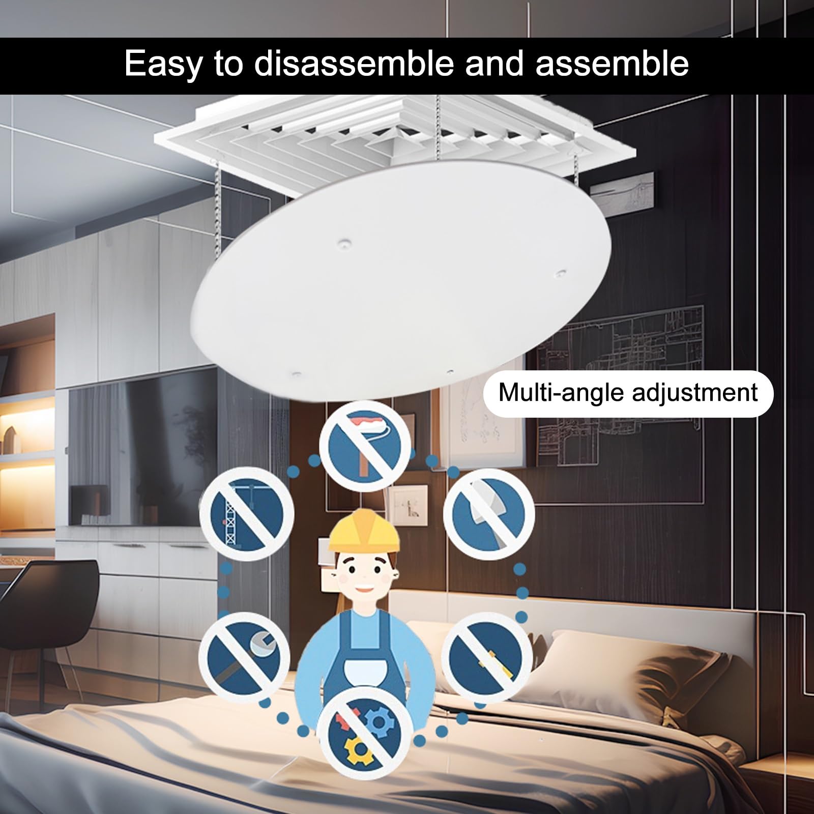 Amazon.co.jp: 丸型エアコン風よけカバー オフィス天井エアコン