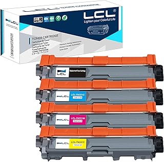 LCL Compatible for Brother TN-221 TN-225 TN221 TN225 TN221BK TN225C TN225M TN225Y (4-Pack, Black,Cyan,Magenta,Yellow) Toner Cartridge for Brother HL-3140CW HL-3142CW HL-3150CDN HL-3150CDW HL-3152CDW HL-3170CW HL-3170CDW HL-3172CDW HL-3180CDW MFC-9130CW MFC-9140CDN MFC-9330 CDW MFC-9340CDW DCP-9015CDWDCP-9020CDN DCP-9020CDW Laser Printer