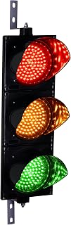 Signaworks LED Traffic Stop Light 3 Light Red, Yellow, Green 8 Inch Diameter Lens, Industrial Loading Dock Bay Light, Indicator Light 85-265 VAC (Power Cord and Controls NOT Included)