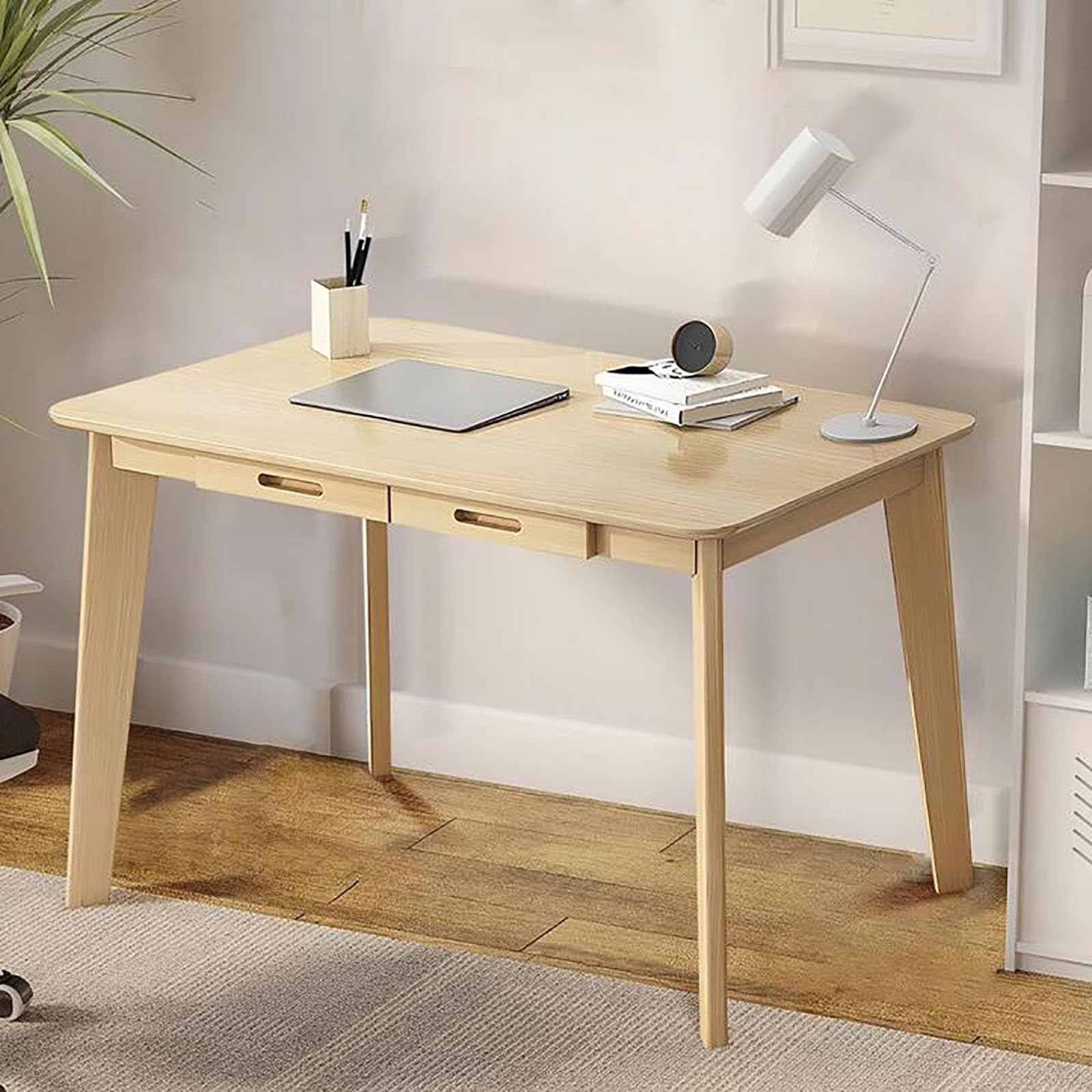 Amazon.com: DXYDZSWD 100% Solid Oak Wood Desk Office Desk with