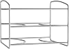Lavish Home Wraps and Foil Organizer - 3 Tier Kitchen Storage Rack, Silver, Powder Coated Iron & Plastic, 9.75 x 8.50 x 7.5, Food Organizer
