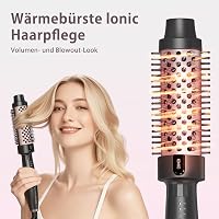 Perie electrică cu încălzire Tresses Touch, cu înveliș ceramic și turmalină, tehnologie cu ioni negativi, 5 trepte de temperatură, voltaj universal, aur roz, încălzire rapidă în 30 secunde 5