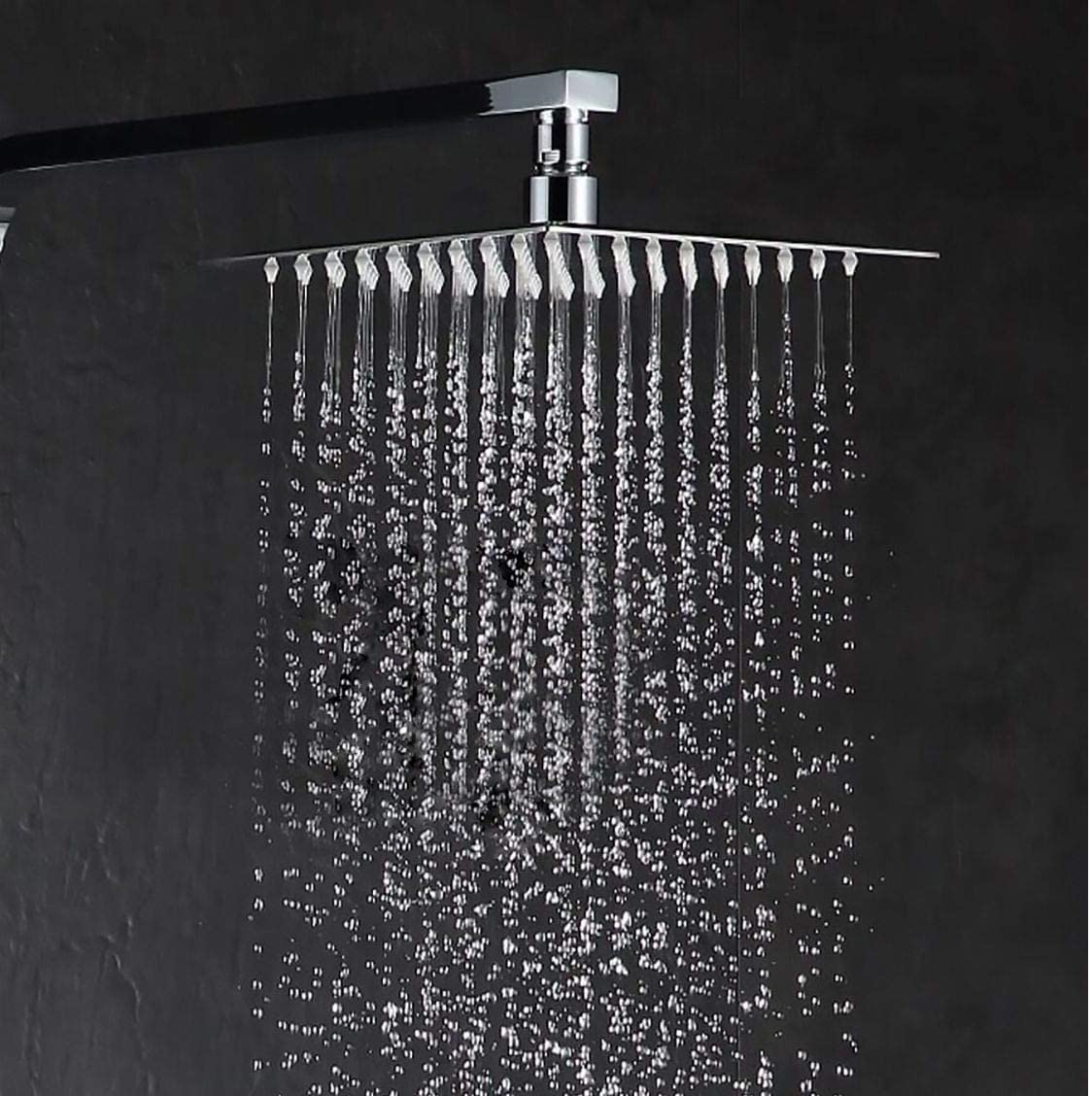 ANMEX® 8x8 (8inch) Heavy SS304 UltraSlim Stailness Steel Rain Shower Head with Arm (Silver, Chrome Finish)… (With 12inch Rod) (B0BSR1ZGHB) Amazon Price History, Amazon Price Tracker