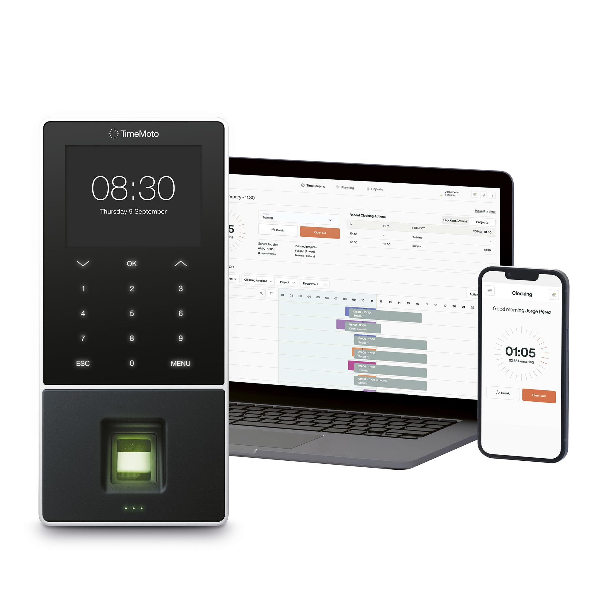 TimeMoto TM-828 SC Time and Attendance System