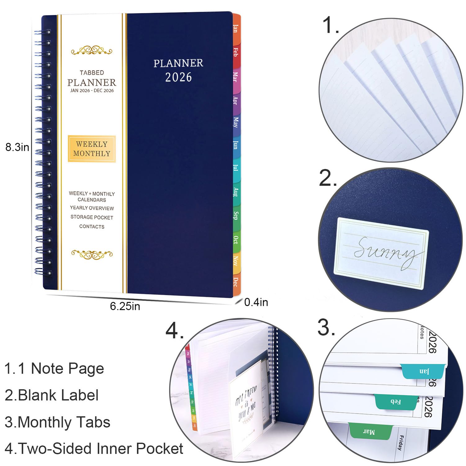 Snapklik.com : 2026 Planner - Planner 2026, 2026 Planner Weekly And Monthly