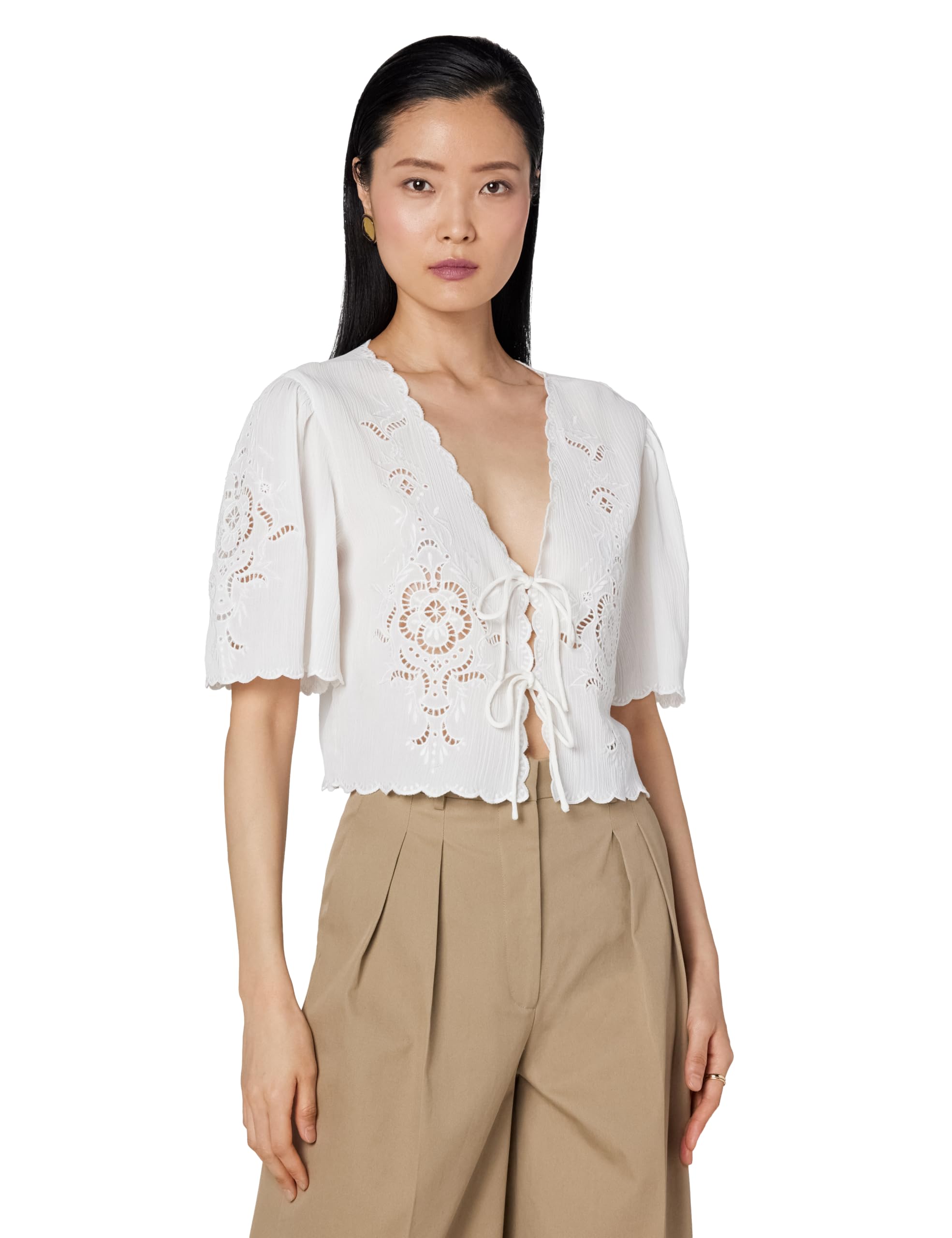 Ba&Sh Women's Ecru Olaya Top, 1