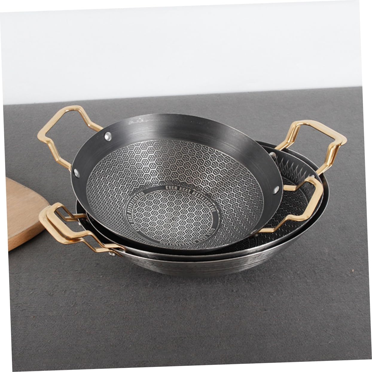 LIFKOME Double Handle Stainless Steel Nonstick Cooking Pot Kitchen Utensil for Home Camping Scald Design for Family Meals Housewarming