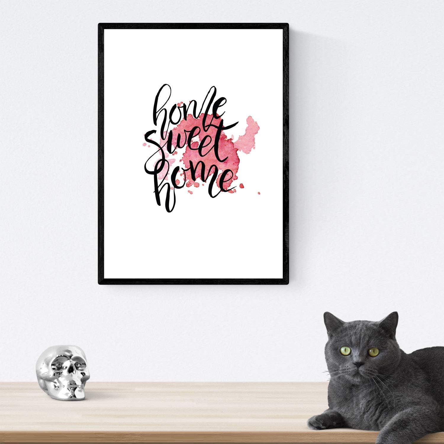 Nacnic Print with happy messages coloridos.Poster 'Home Sweet Home' for framing. A3 size unframed, 42L x 29.7W cm