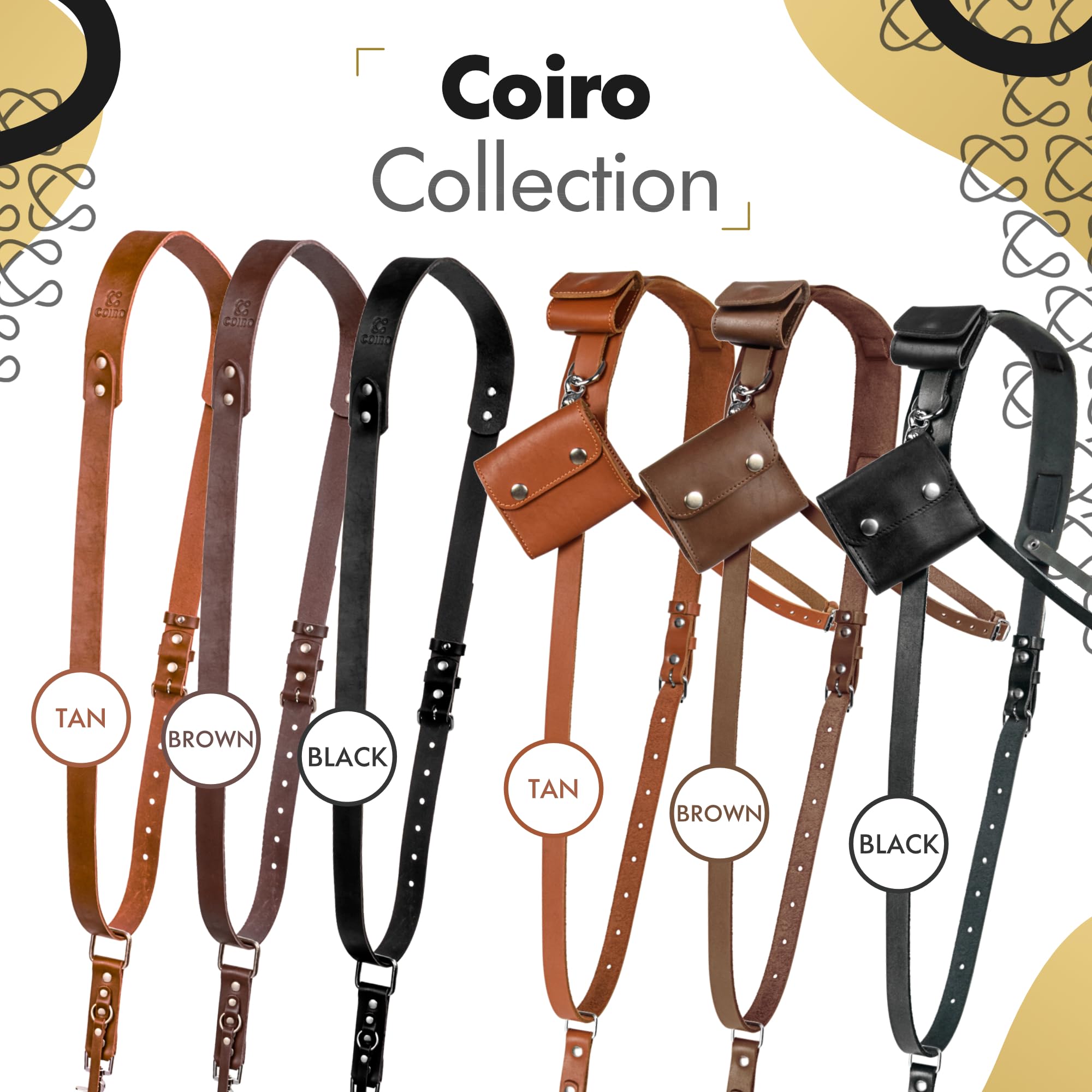 C Coiro Schultergurt Zubehör für Eine Einzige Kamera - Professionelle Hals Leder Harness 1 Kamera