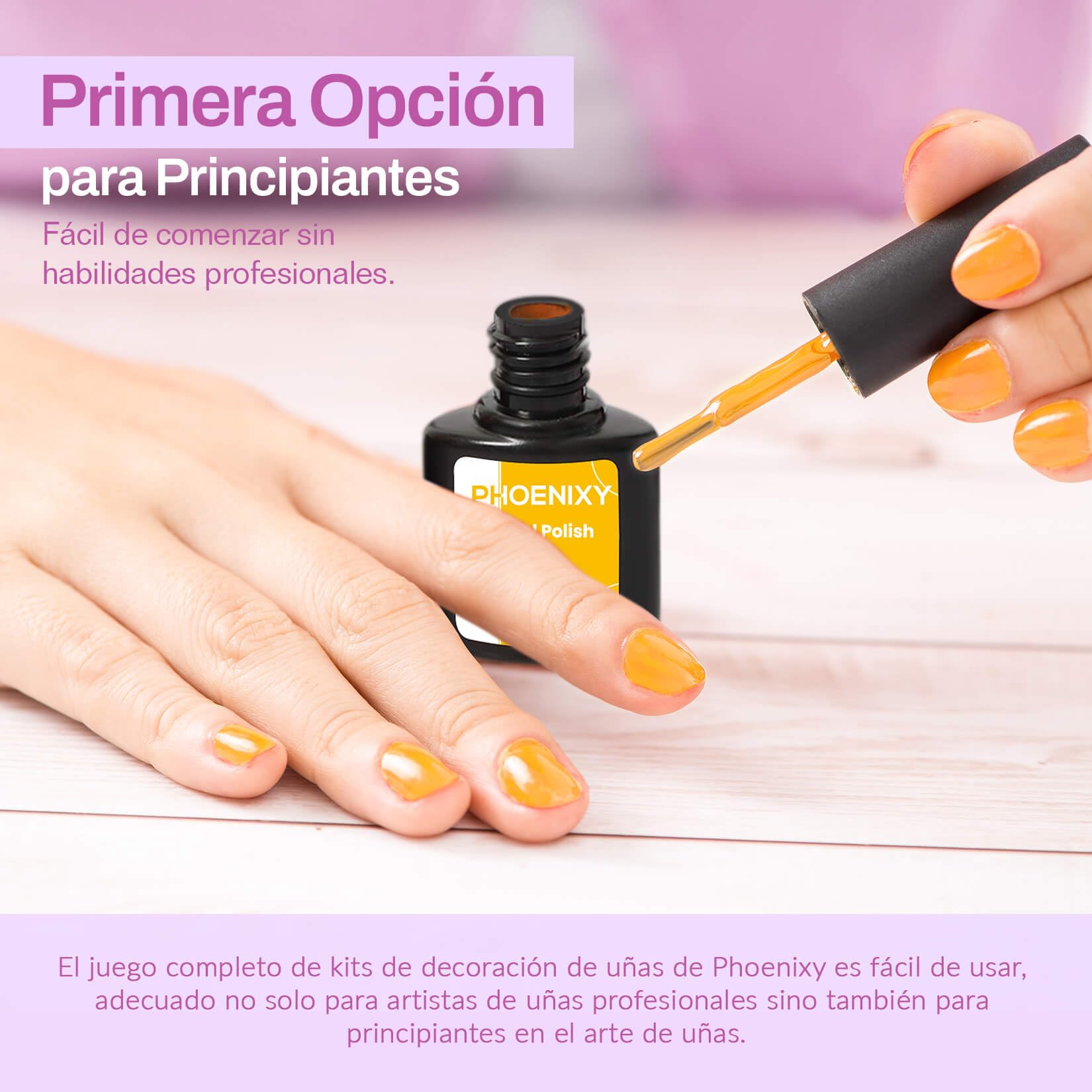 Phoenixy Uñas Semipermanentes Kit Completo con 36W U V/LED Lámpara 24 Colores Esmaltes Semipermanentes con Herramientas Kit Uñas Semipermanentes para Principiantes