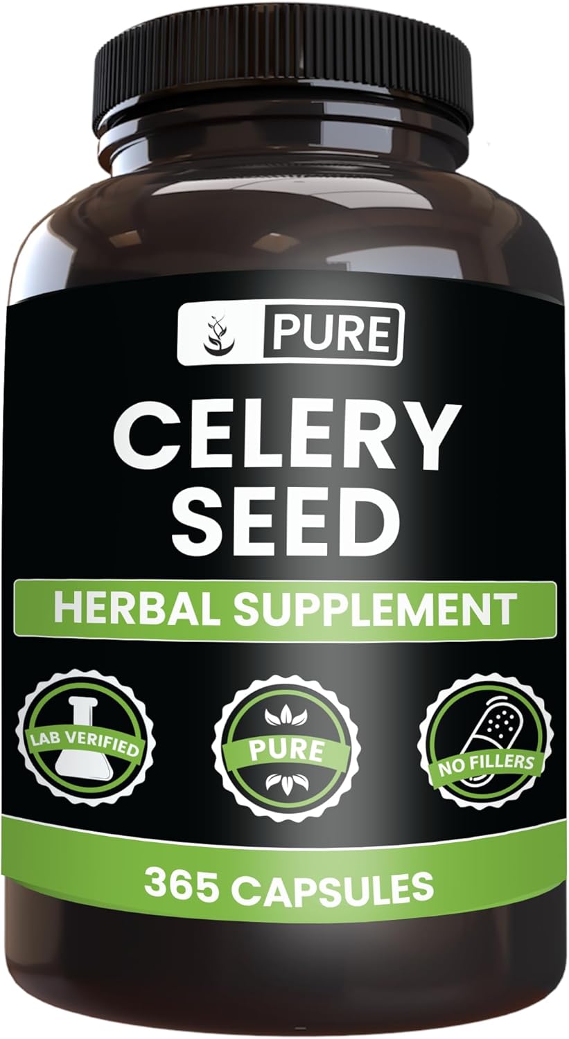 Pure Original Ingredients Celery Seed (365 Capsules) No Magnesium Or Rice Fillers, Always Pure, Lab Verified