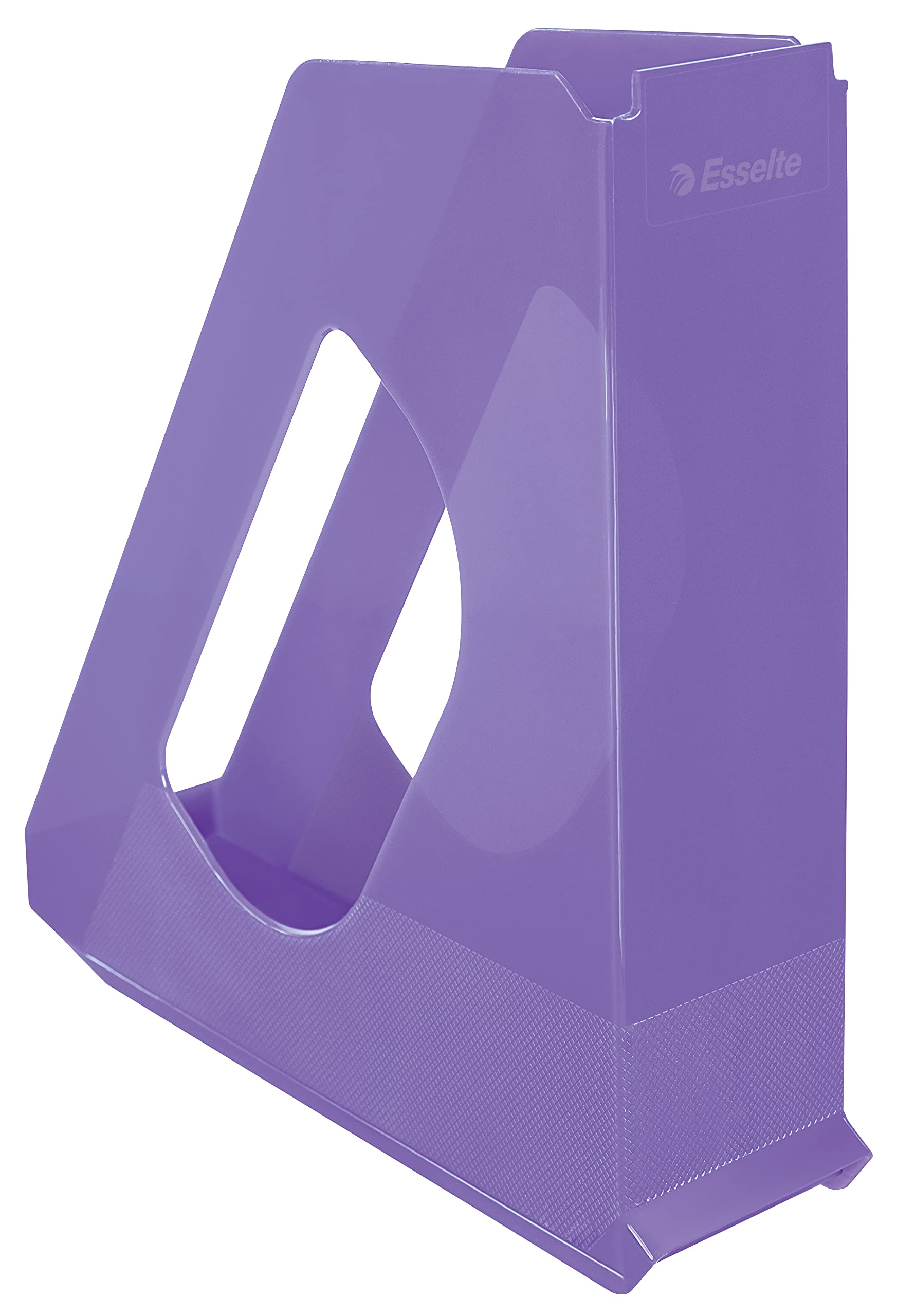 Esselte Magazine File Holder, A4 Paper Storage Filing Organiser For Documents, Catalogues & Brochures, Home/Office Use, Embossed Pattern, Colour'Breeze Range, Lavender, 628456