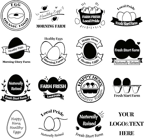 Miniatura 2 de Sellos de huevos para huevos frescos, sello de huevo personalizado y etiqueta de huevo de pato para creaciones de granja y cocina con múltiples