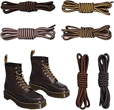 SKHAOVS Lot de 6 Paires de Lacets Ronds Résistants pour Bottes de Travail, Marche et Randonnée - Robustes et Durables pour Chaussures d'Extérieur