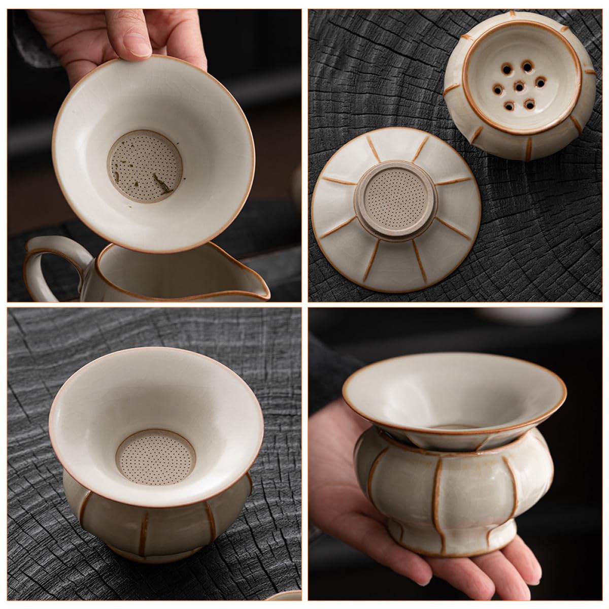 Filtro per Tè in Ceramica, Infusore per Tè Sfuso da Cucina