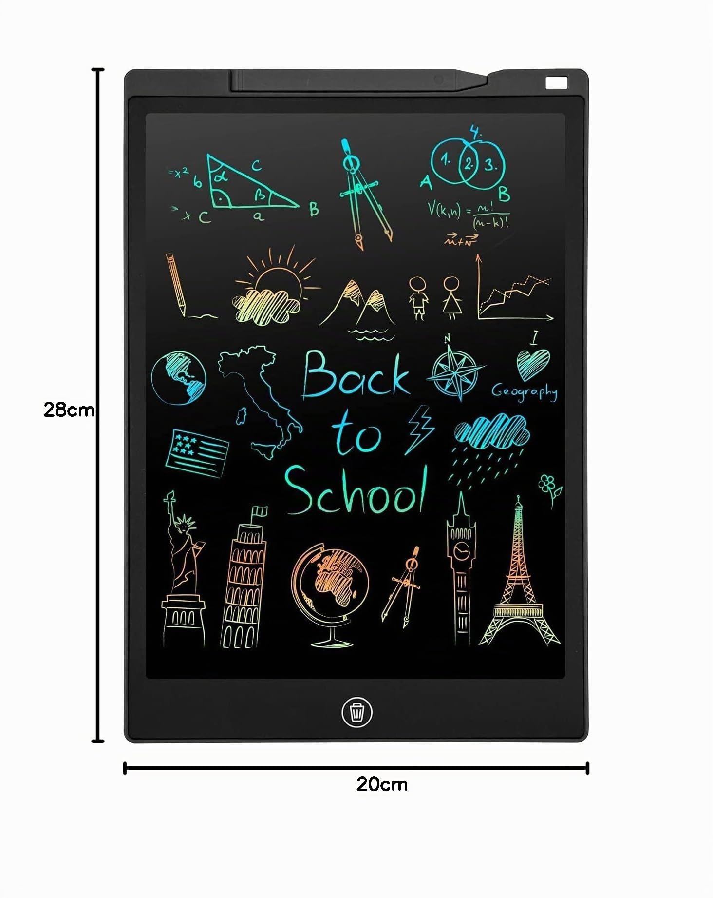 Tableta Escritura LCD Color 12'' Pizarra Magnética Infantil Cuaderno Digital Dibujo Niños Juguete Educativo Regalo
