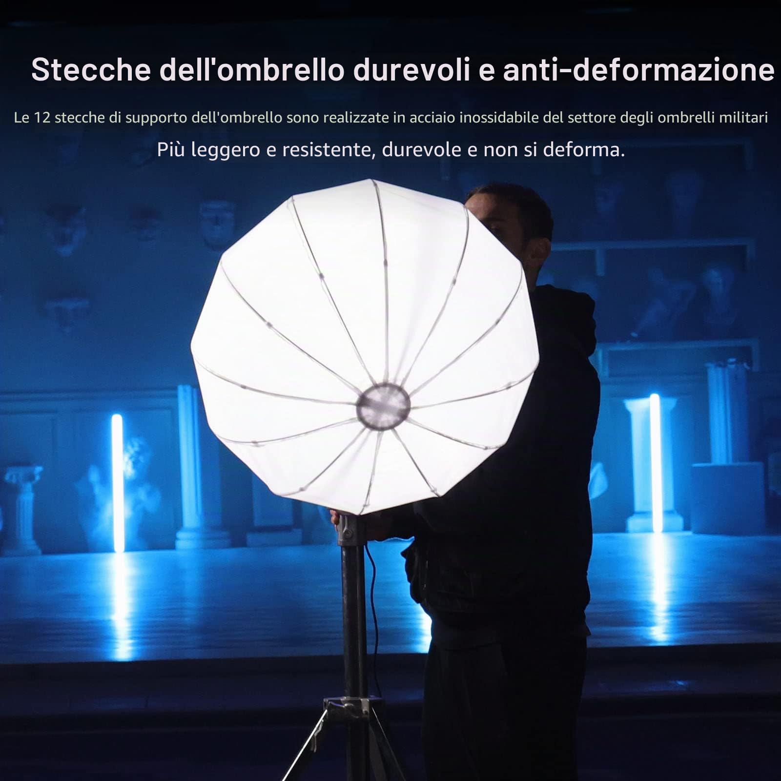 SMALLRIG Lanterna Softbox Modificatore di Luce Soffusa con Porte in Tessuto, 65 cm Compatibile con SMALLRIG Video Light 120B, 120D, 220B, 220D e Altre Luci Bowens Mount - 3754