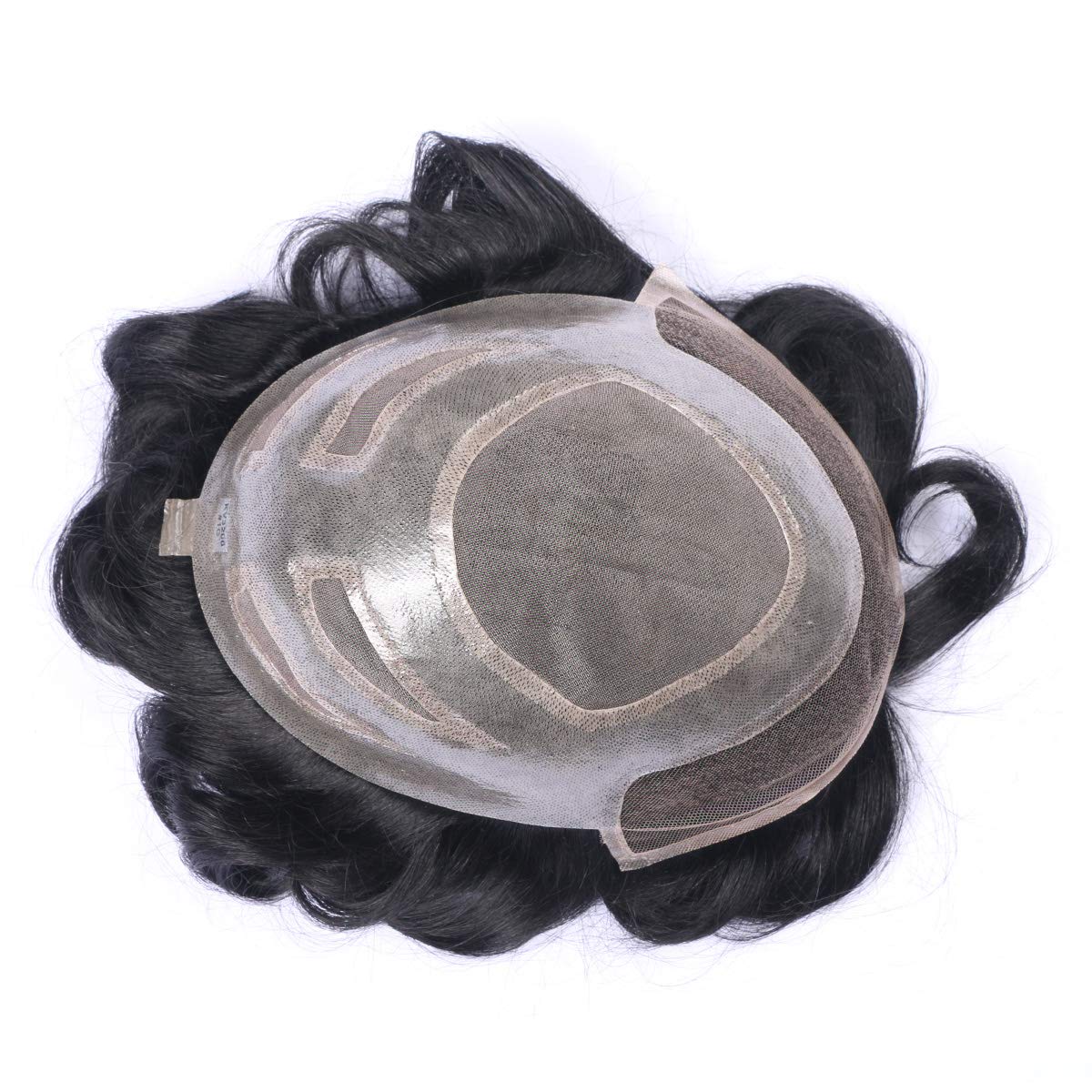 "Versalite Base" Custom Customized Men Human Hair System Replacement Toupee Hairpiece Installation Wig Prosthesis for Hair Loss Alopecia(#620 Brown Color with 20% White Grey Gray Hair)