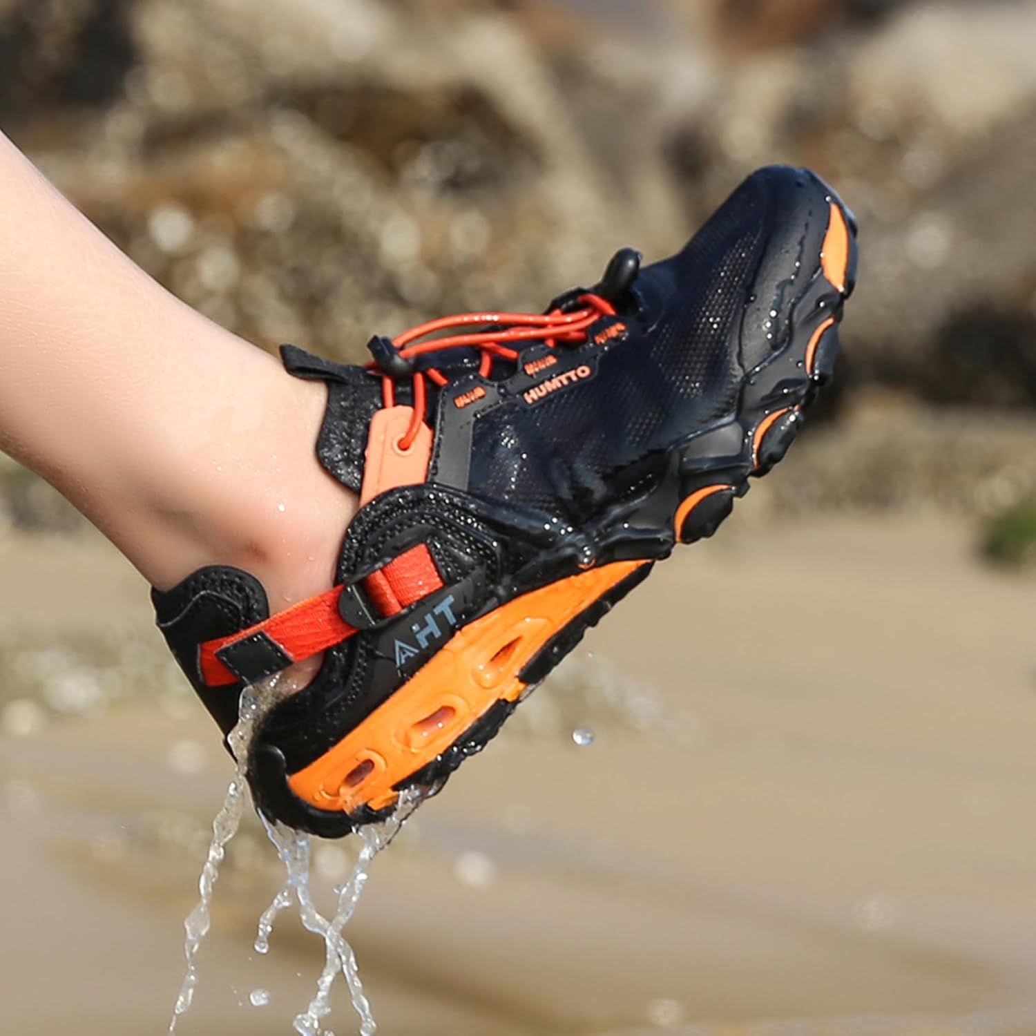 HUMTTO Men's Water & Land Shoes - Summer Quick Drying Water Shoes Hiking Sandals Outdoor Non-Slip Closed Toe Water Sandals River Aqua Shoe