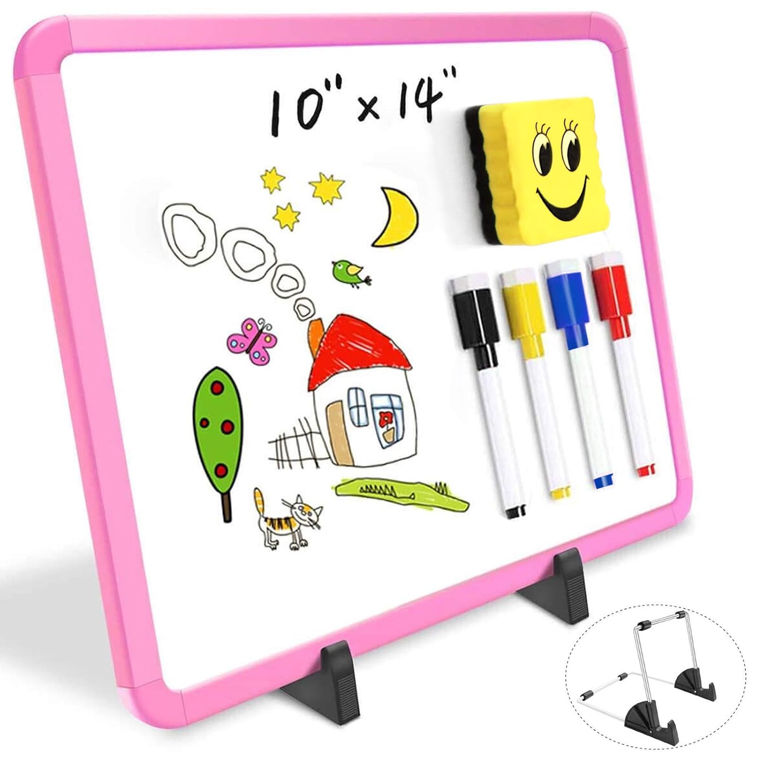 ZHIDIAN Small Dry Erase Board Desktop 10 x 14", Colored