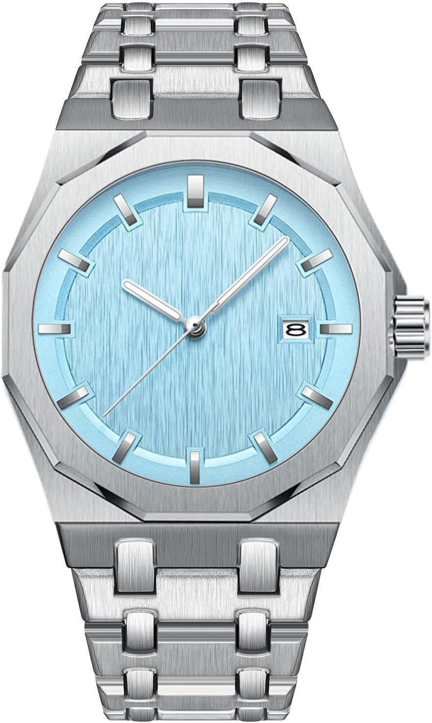 Business Trendy Polygon Watch for Men, Simple Dial Fashion