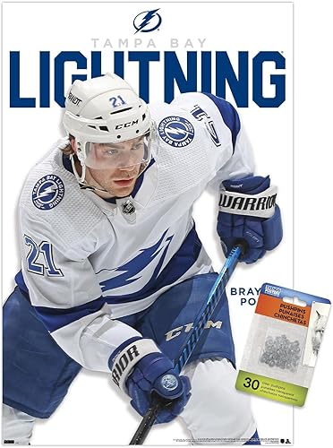 Miniatura 7 de Trends International NHL Tampa Bay Lightning - Póster de pared de la serie 23 de Brayden Point, 22.37 x 34.00 pulgadas, paquete de póster y pasador