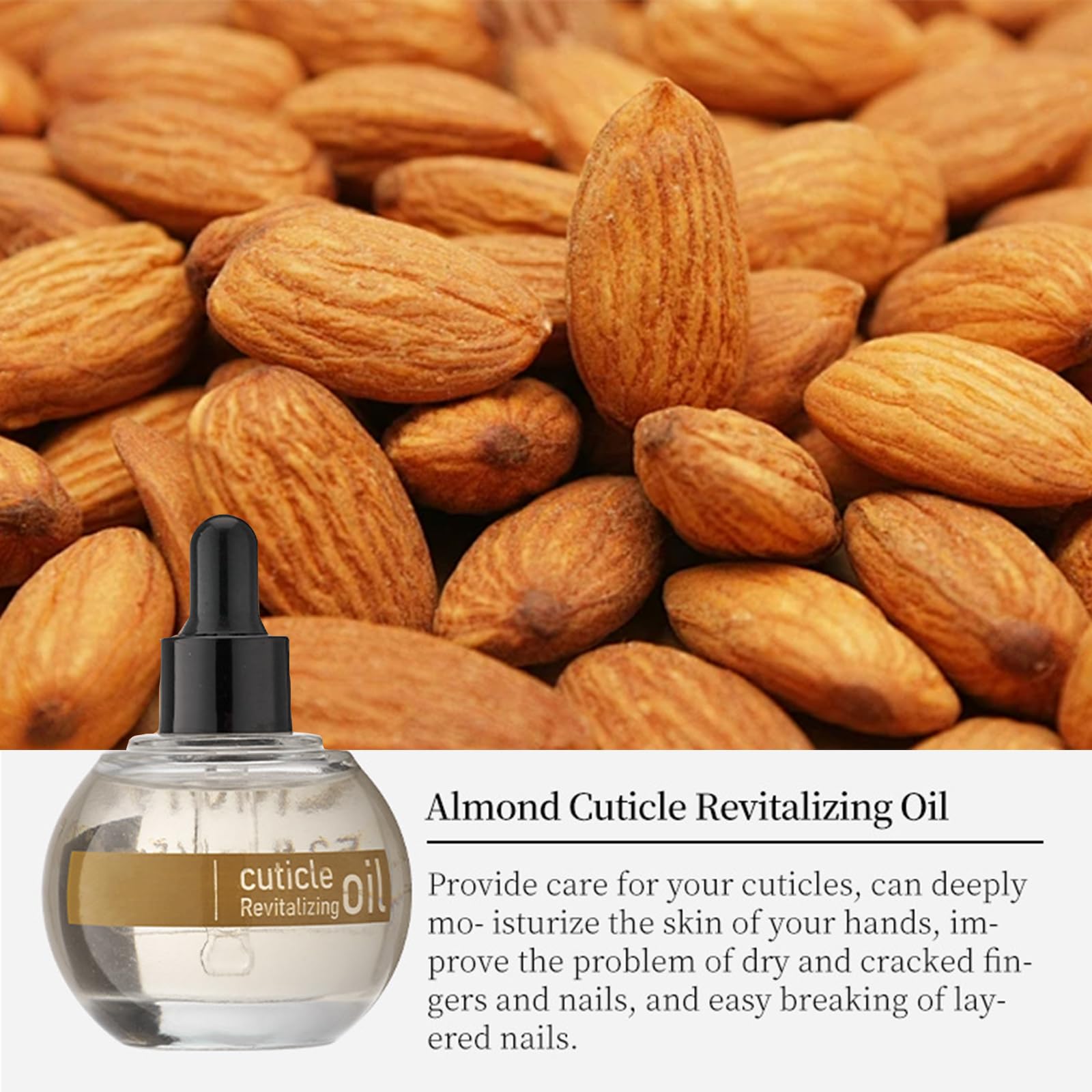 Cuticle Oil, 45ML Almond Cuticle Oil for Nails Dry Skin - Image 3