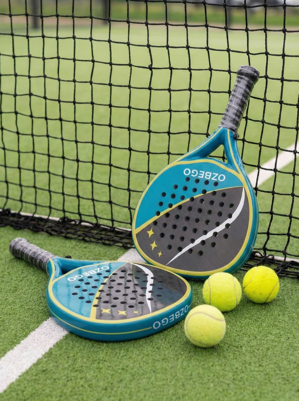 3K Carbon Diamond Padelschläger – Vollcarbon mit EVA-Kern, ca. 360 g – inkl. Tasche, 2 Overgrips & Schutzfolie – Für ambitionierte Spieler