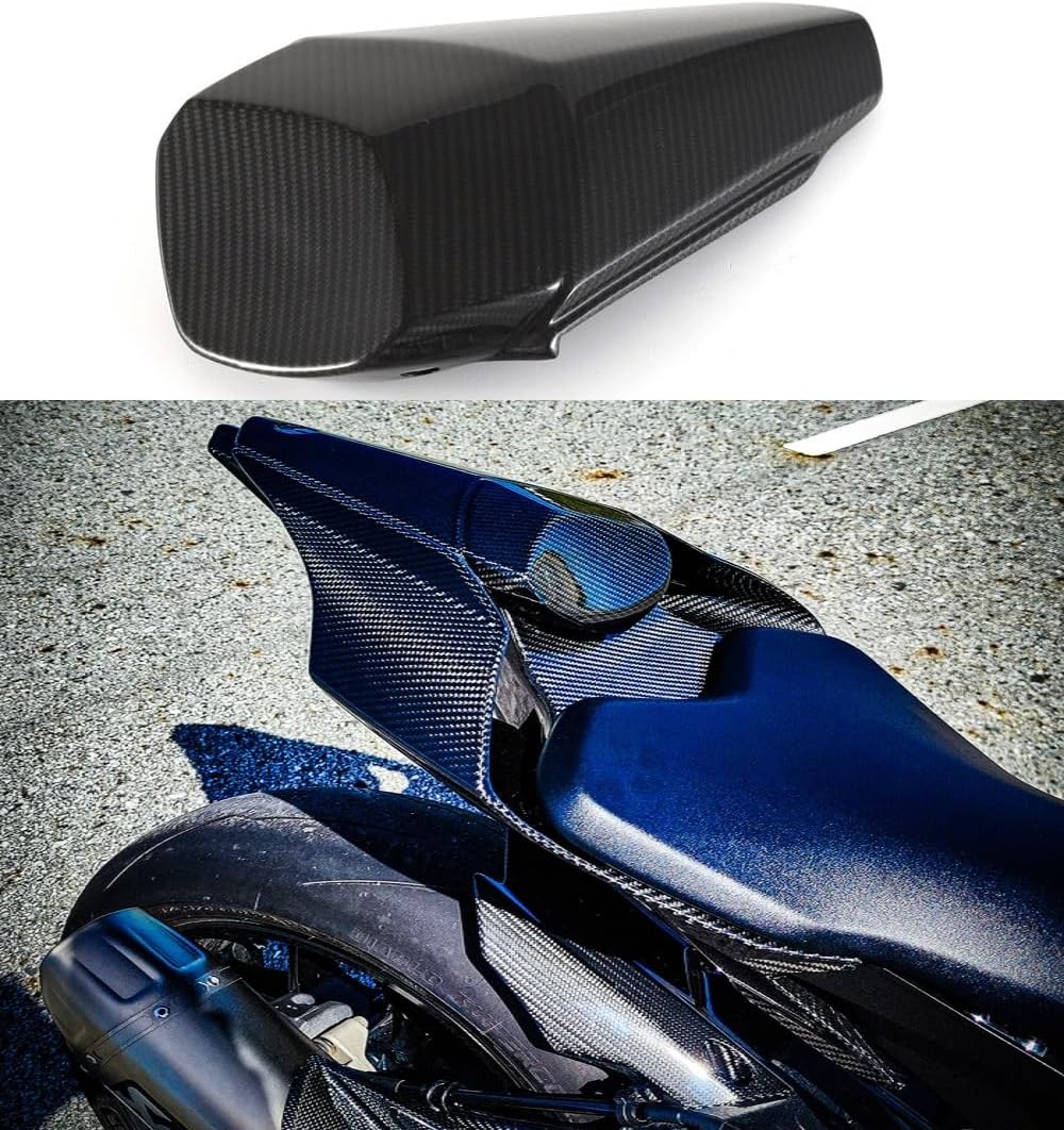 TanKin Genuine Carbon Fiber Rear Seat Pillion Cover Fit for Yamaha YZF R1 R1M 2015-2024,1PCS Sport Passenger Seat Tail Cowl