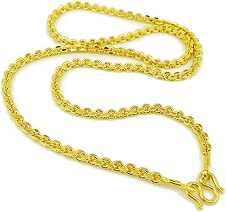 arrawana77 Chain 22k 23k 24k Thai Baht Yellow Gold Plated Necklace 18 Inch Filled Jewelry - coolthings.us
