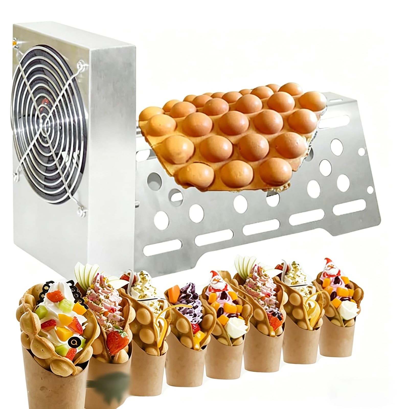 Piastra Automatica per Waffle da 30 W con induzione, Raffreddamento rapido e dissipazione del Calore, Ideale per Fast Food, ristoranti e Snack Bar - Perfetta per delizios,