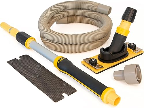 Hyde Tools 09175 Lijadora de vacío para paneles de yeso, plateada, gris, con poste