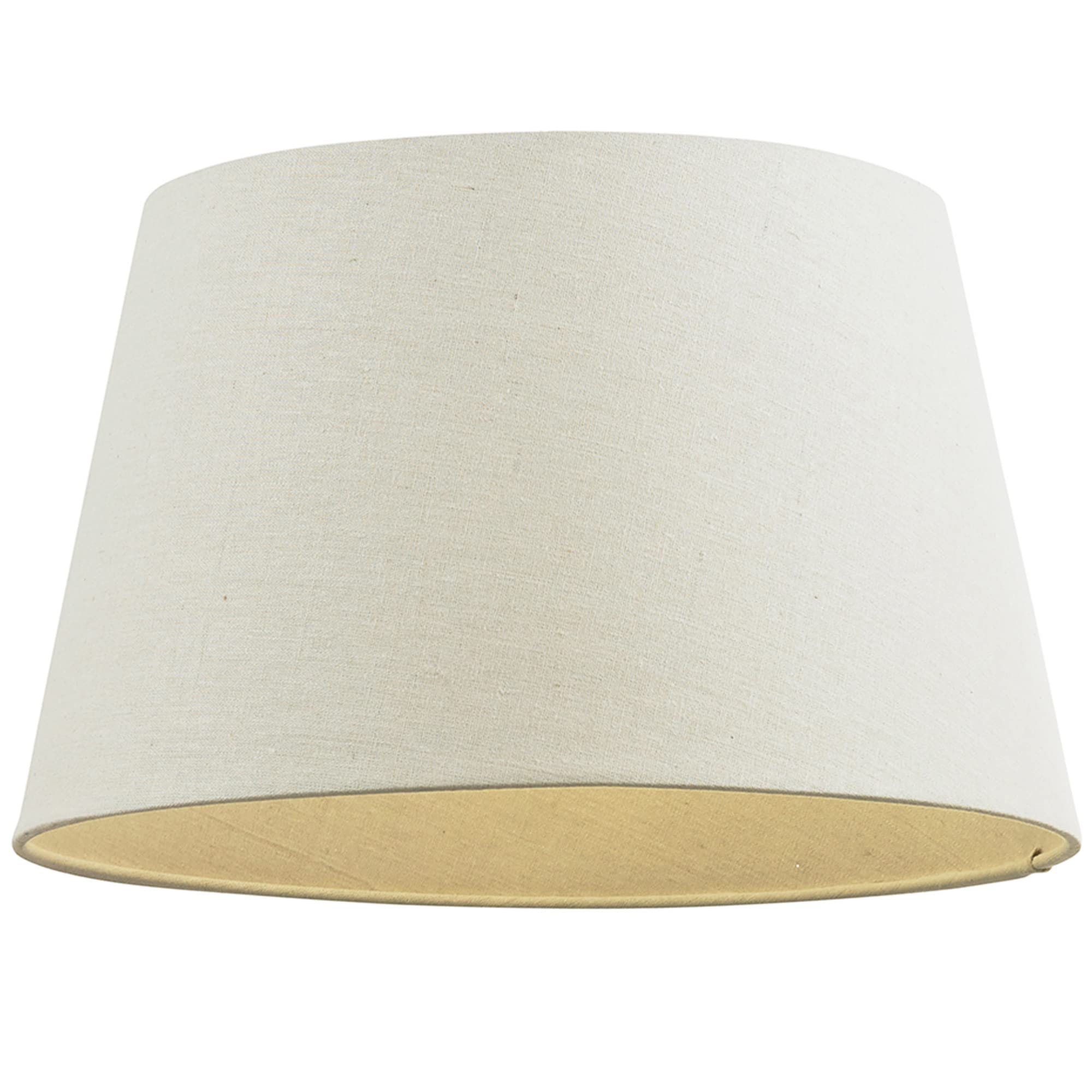 Table & Floor Lampshade - 10-Inch Empire Drum Light Shade in Ivory Linen Mix Fabric - Compatible with 60W E27 or B22 GLS (Bulb Not Supplied)