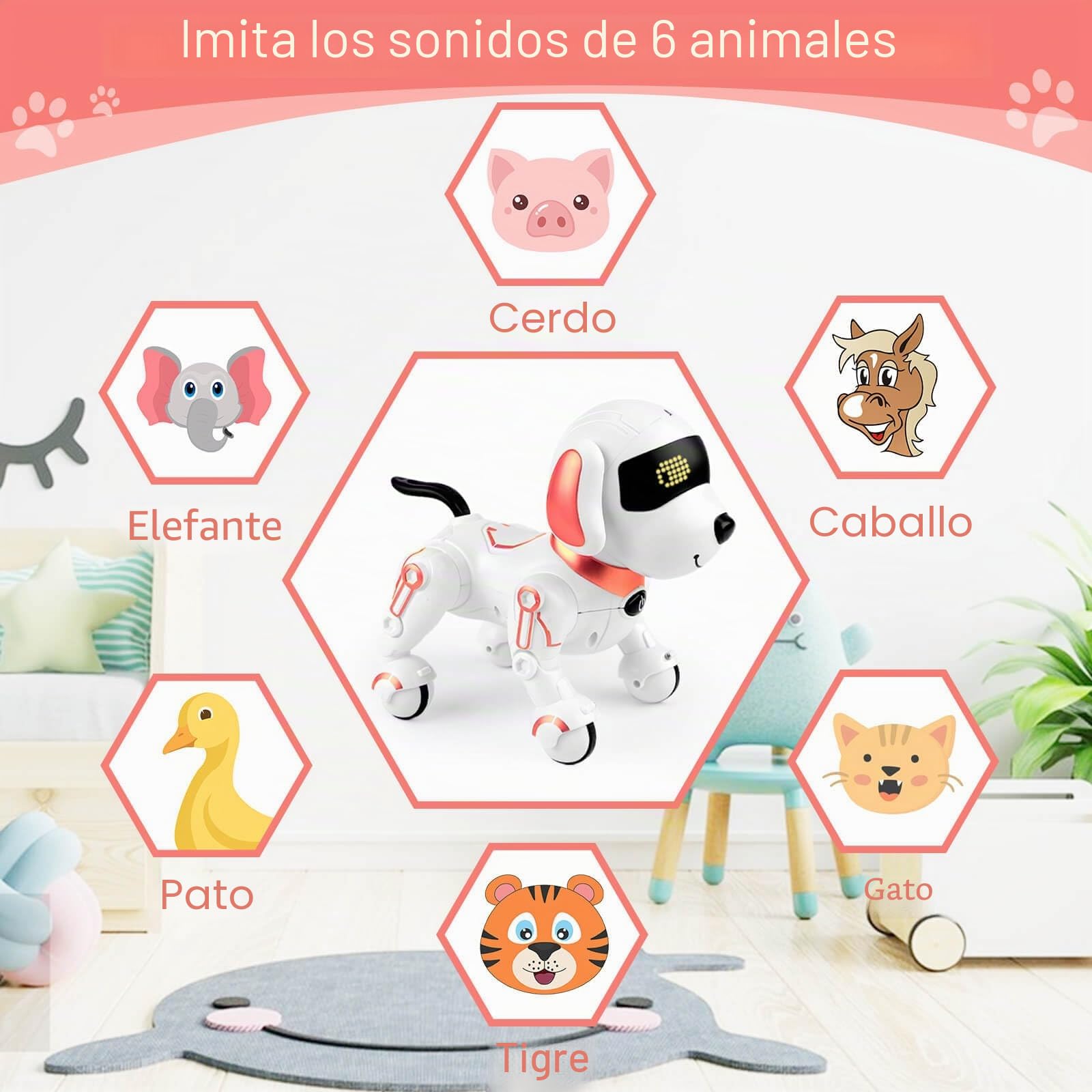 Juguetes robot para niños de 8 a 12 años, perro robot con control remoto, educativo y entretenimiento