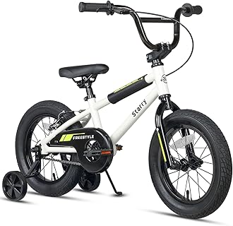 12 14 16 18 Inch Kids Bike BMX Style Bicycle with Training Wheels Coaster Brake for 2-10 Years Old Toddlers Boys Girls Multiple Colors