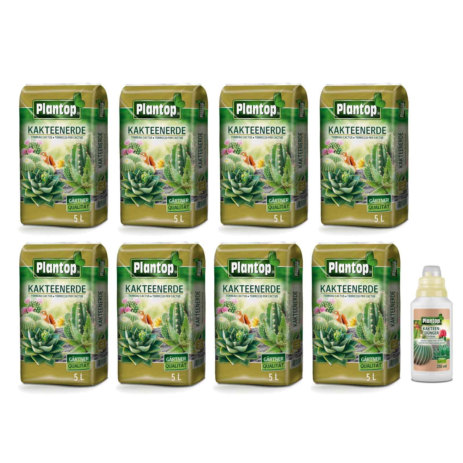 40 Liter Kakteenerdest Kaktuserde Nährstofferde Sokkulentenerde + 250 ml Kakteendünger flüssig