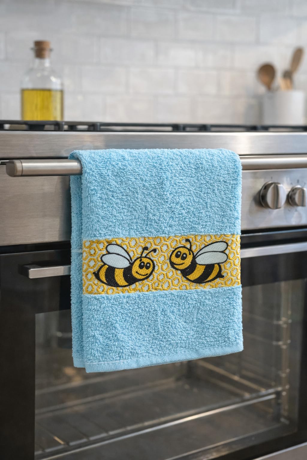 Genérico Paños de Cocina 100% Algodón 50x50 cm, Pack de 12 (Abejas)