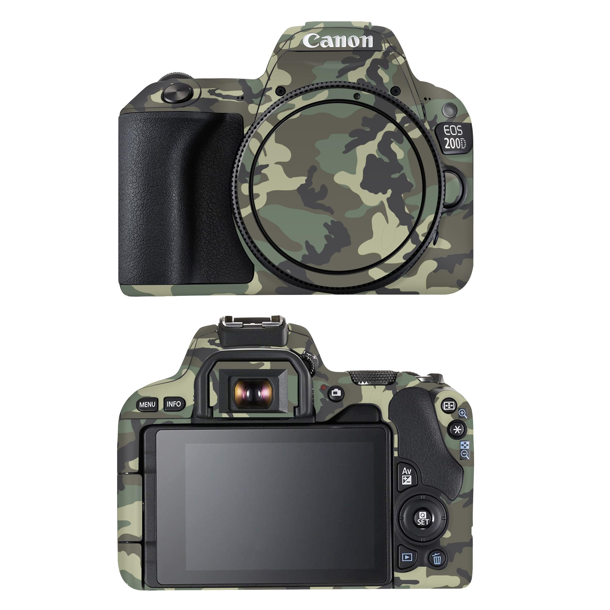 Capes India Camera Skin Cover Compatible with Canon 200D Mark II | Anti Scratch | Protective Film (Design - Forest Camo)-picture-17