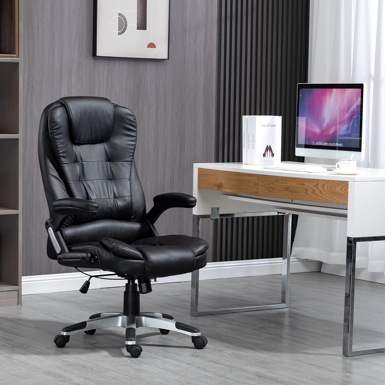 TTGIEET Home Office Desk Chair, Massage Office Chair with 6