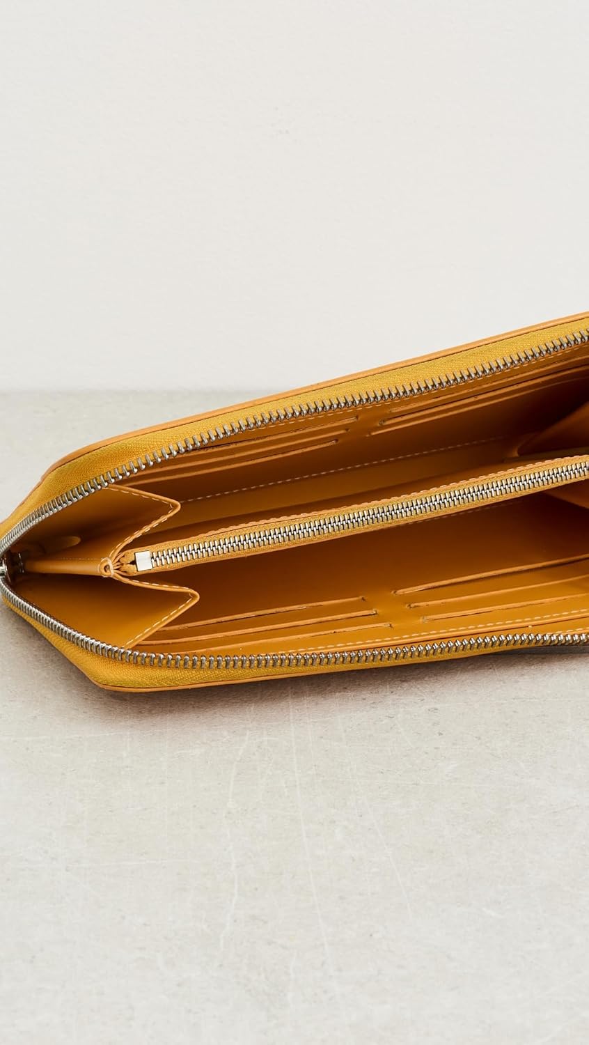 WHAT GOES AROUND COMES AROUND Women's Pre-Loved Goyard Yellow Coated Canvas Matignon Wallet, Yellow, One Size